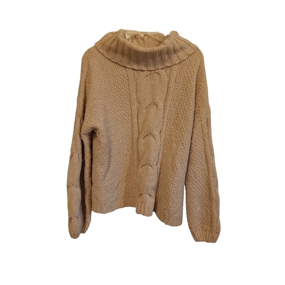 Seven‎ for all mankind beige mock neck heavy knit swear